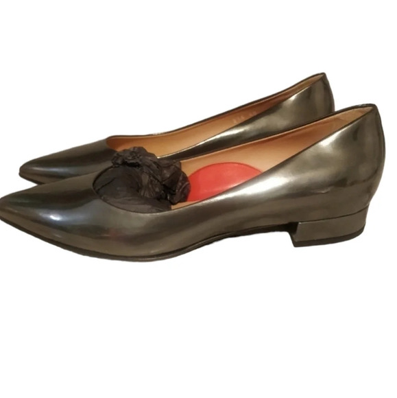 Pas De Rouge Luxury Metallic Mini Heels EUC ❤️ - Picture 1 of 6